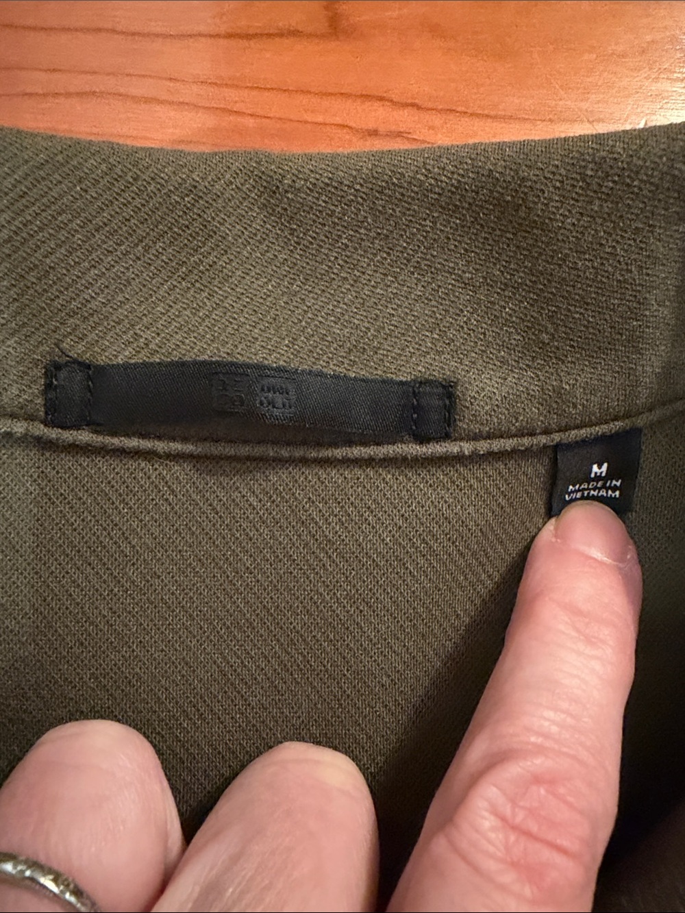 UNIQLO Women Olive Green Jersey Relaxed Cropped Jacket Utility Shacket Coat M - Picture 4 of 8